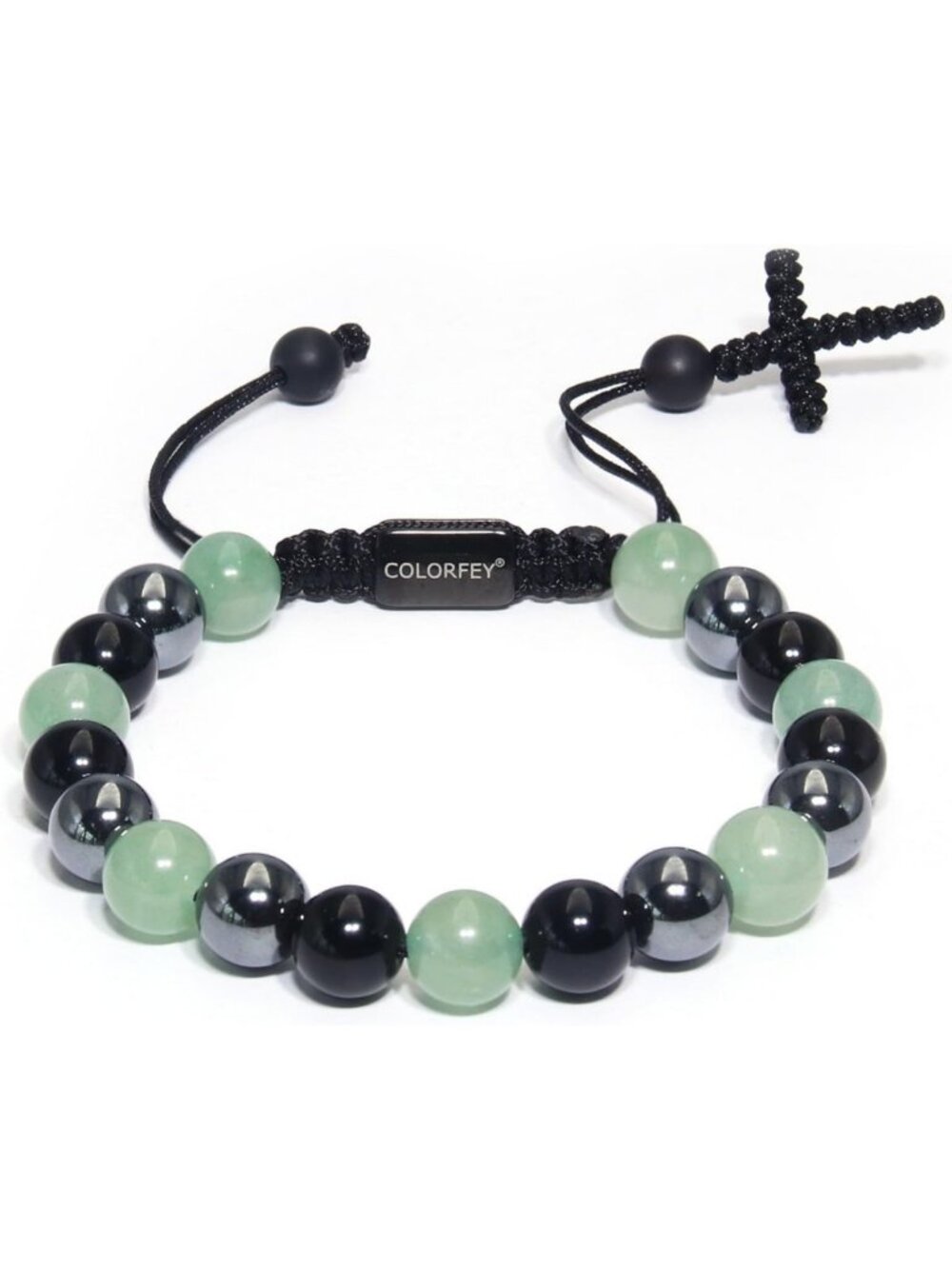Triple Protection Bracelet for Women - Amethyst, Obsidian & Hematite Beads
